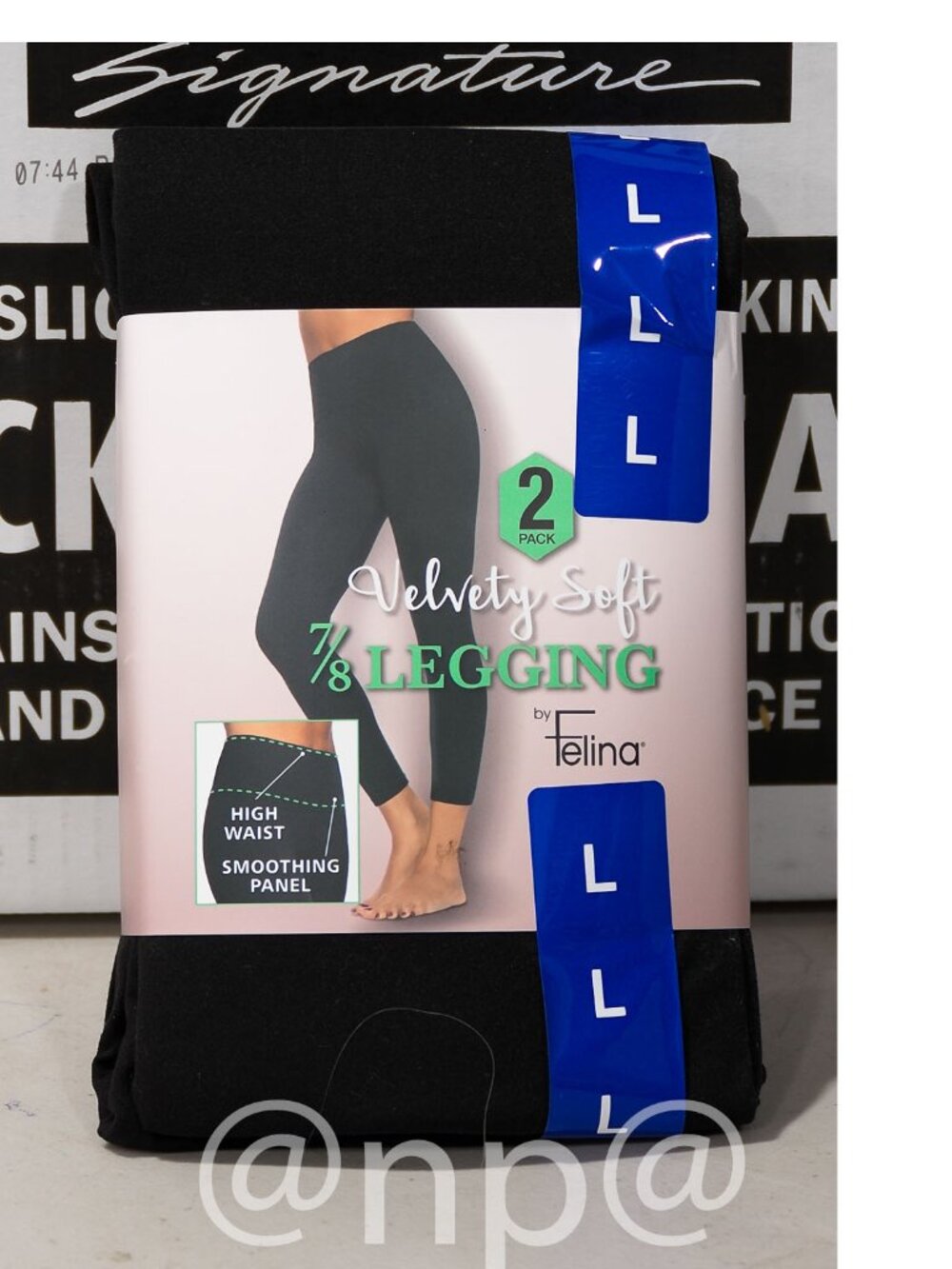 Felina Women's Black Velvety Soft 7/8 Legging 2-Pack